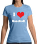 I Love Baseball Womens T-Shirt