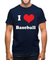 I Love Baseball Mens T-Shirt