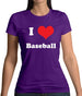 I Love Baseball Womens T-Shirt