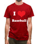 I Love Baseball Mens T-Shirt