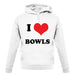 I Love Bowls unisex hoodie