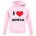 I Love Bowls unisex hoodie