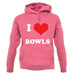 I Love Bowls unisex hoodie