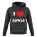 I Love Bowls unisex hoodie