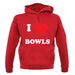 I Love Bowls unisex hoodie