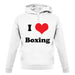 I Love Boxing unisex hoodie