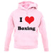 I Love Boxing unisex hoodie