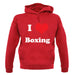 I Love Boxing unisex hoodie