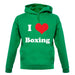 I Love Boxing unisex hoodie