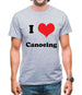 I Love Canoeing Mens T-Shirt