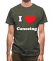 I Love Canoeing Mens T-Shirt