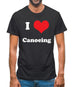 I Love Canoeing Mens T-Shirt