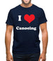 I Love Canoeing Mens T-Shirt