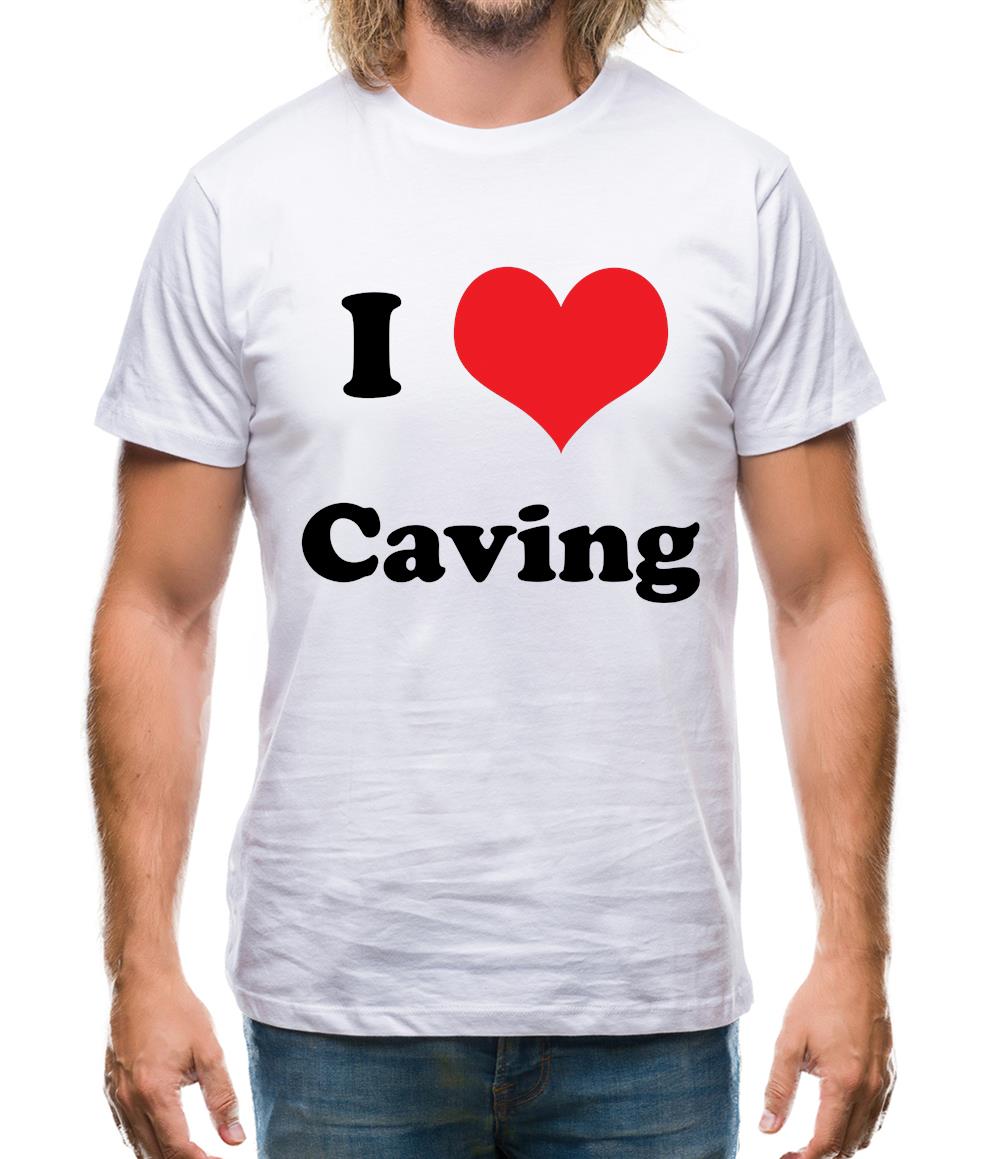 I Love Caving Mens T-Shirt