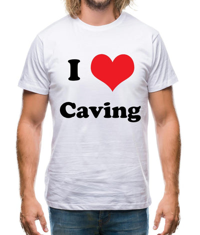 I Love Caving Mens T-Shirt