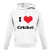 I Love Cricket unisex hoodie