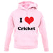 I Love Cricket unisex hoodie