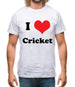 I Love Cricket Mens T-Shirt