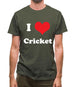 I Love Cricket Mens T-Shirt