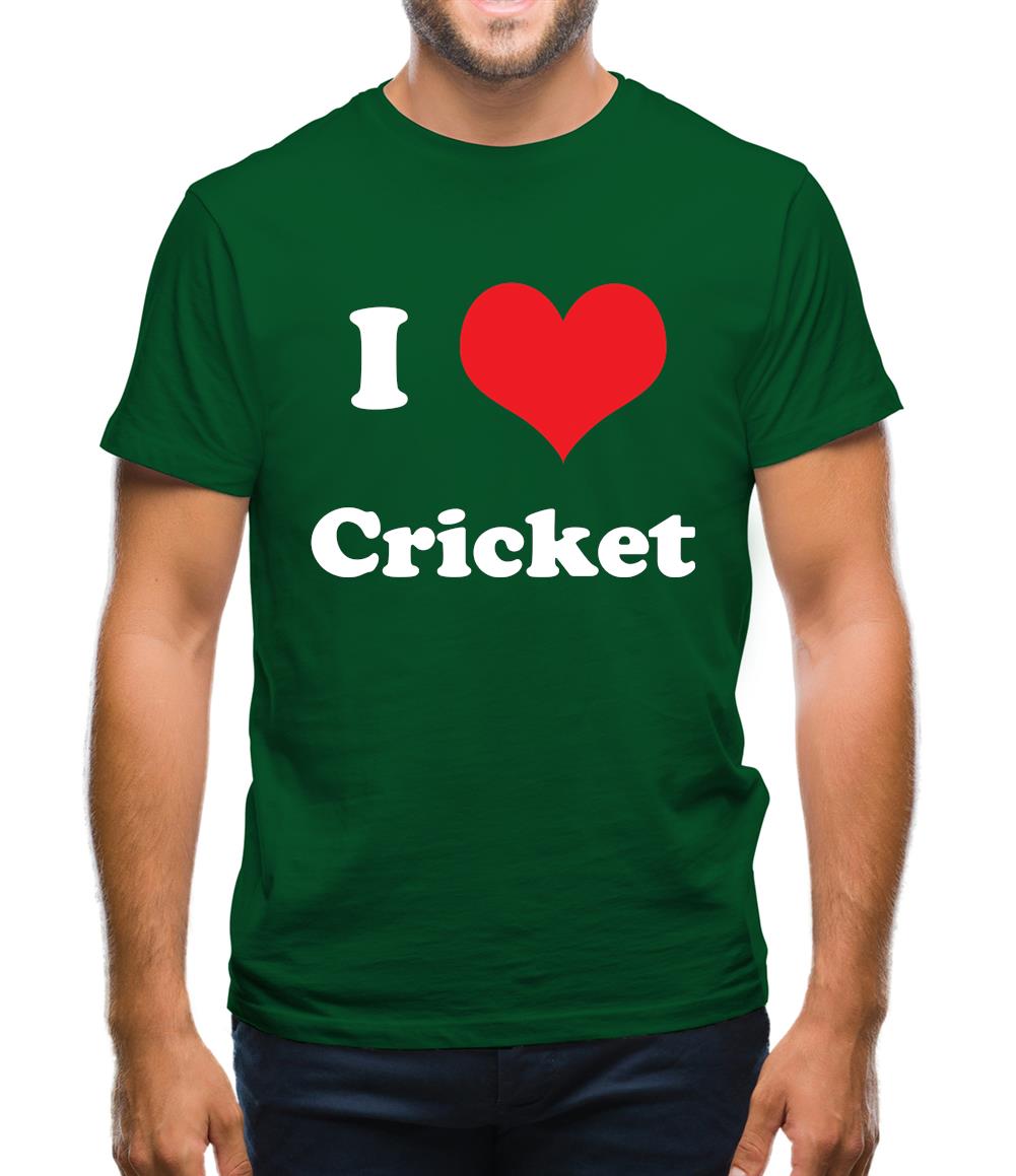 I Love Cricket Mens T-Shirt