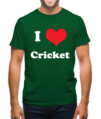 I Love Cricket Mens T-Shirt