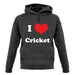 I Love Cricket unisex hoodie