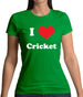 I Love Cricket Womens T-Shirt