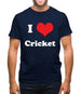 I Love Cricket Mens T-Shirt