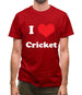 I Love Cricket Mens T-Shirt