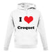 I Love Croquet unisex hoodie