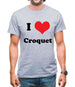 I Love Croquet Mens T-Shirt