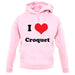 I Love Croquet unisex hoodie