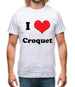 I Love Croquet Mens T-Shirt