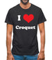 I Love Croquet Mens T-Shirt