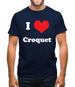 I Love Croquet Mens T-Shirt