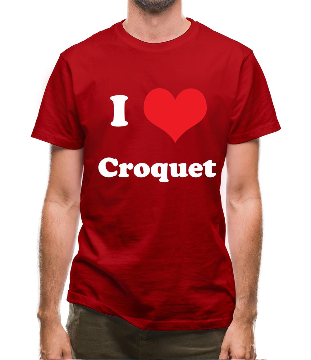 I Love Croquet Mens T-Shirt