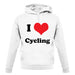 I Love Cycling unisex hoodie