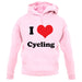 I Love Cycling unisex hoodie