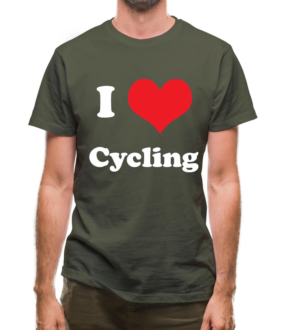 I Love Cycling Mens T-Shirt