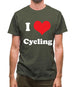 I Love Cycling Mens T-Shirt