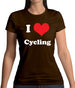 I Love Cycling Womens T-Shirt