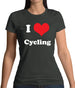 I Love Cycling Womens T-Shirt