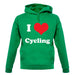 I Love Cycling unisex hoodie