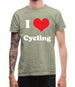 I Love Cycling Mens T-Shirt