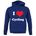 I Love Cycling unisex hoodie