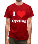 I Love Cycling Mens T-Shirt