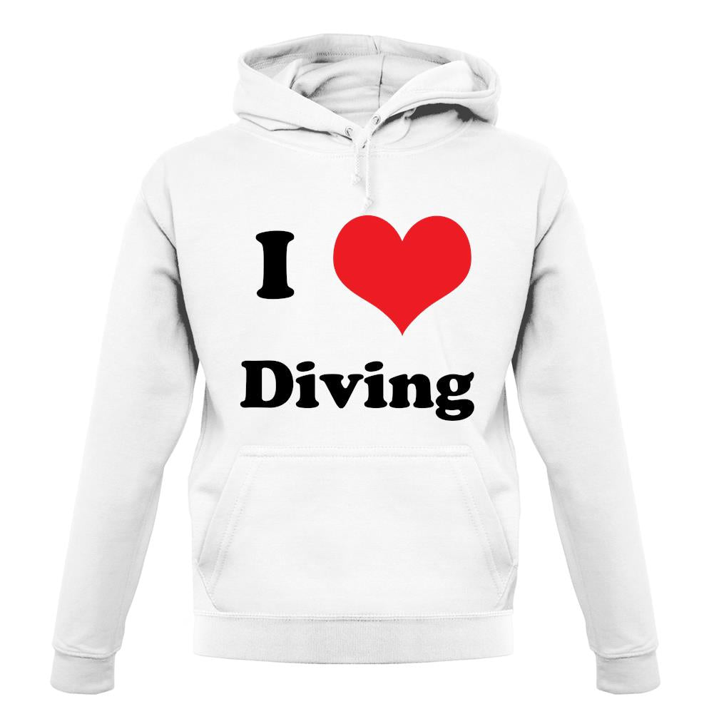 I Love Diving unisex hoodie