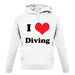 I Love Diving unisex hoodie