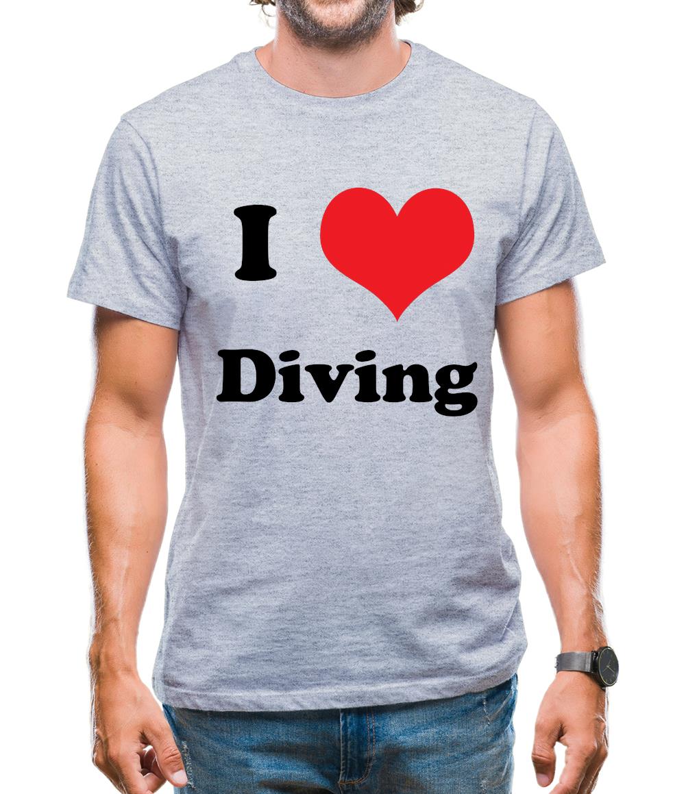 I Love Diving Mens T-Shirt