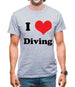 I Love Diving Mens T-Shirt